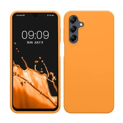 Afbeelding van kwmobile telefoonhoesje geschikt voor Samsung Galaxy A16 5G Hoesje met siliconen coating Smartphone case in fruitig oranje