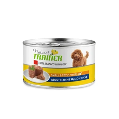 Afbeelding van 6x150g met Rund Small &amp; Toy Adult Trainer Naturel Natte Honden