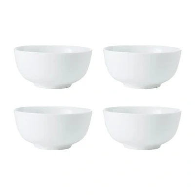 Afbeelding van Mikasa krijt 4 delige porseleinen graankom set, 14cm, wit