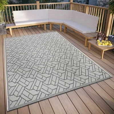 Afbeelding van Binnen en buitenkleed Eru 155x235 cm Beige 123vloerkleed.nl is de online webshop voor vloerkleden woonaccessoires.