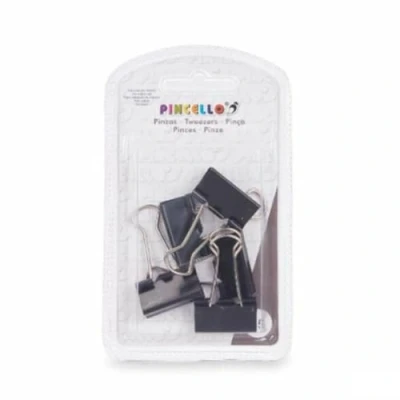 Afbeelding van Klemmen Clip Medium Zwart Metaal (24 Stuks)