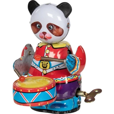 Afbeelding van GOKI Blikken Speelgoed Pandabeer Met Trommel