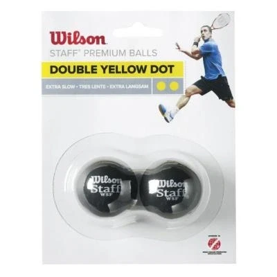 Image de Balles Squash Wilson Staff 2 Ball Double Dot Taille :Box 24x4
