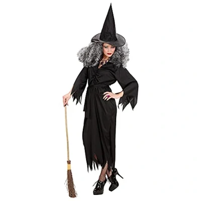 Afbeelding van Widmann Heks &amp; Spider Lady Voodoo Duistere Religie Kostuum Theatrale Zwarte Vrouw Zwart Small Halloween Verkleedkleding