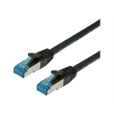 Image de VALUE Cordon de raccordement RJ 45 (M) pour 2 m SFTP PiMF CAT 6a moulé sans crochet bloqué noir