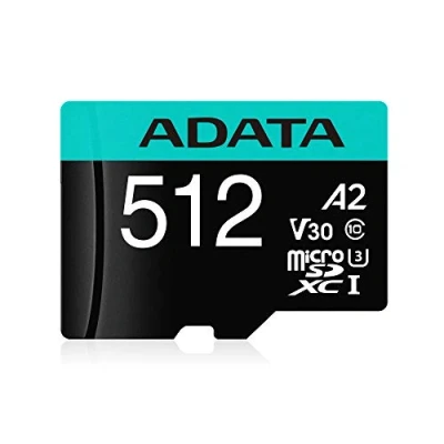 Afbeelding van ADATA Premier Pro MicroSDXC/SDHC geheugenkaart (UHS I U3, Class 10(V30S), 512 GB, zwart