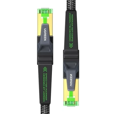 Afbeelding van UGREEN Cat 8 Ethernet kabel, RJ45, sportgames, FPS MOBA 40 Gbit/s, 2000 MHz, netwerkkabel, gaming, competitief, 26 AWG, LAN compatibel met pc, PS5, PS4, Xbox Switch, router, modem decoder (1,5