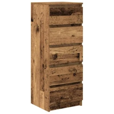 Afbeelding van vidaXL Dressoir met lades 37,5x35x99 cm bewerkt hout oud