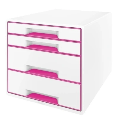 Image de LEITZ Wow Bloc de classement 4 tiroirs Rose