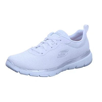 Afbeelding van Skechers Sport FLEX Appeal 3.0 Sneakers laag white/silver, Dames, Maat: 37, White/silver Imitatieleer/ textiel