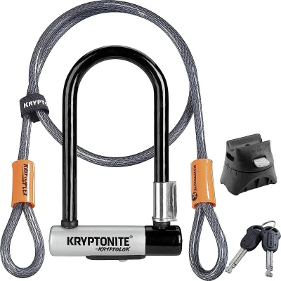 Afbeelding van Kryptonite Beugelslot Kryptolok Mini 7 8.2x17.8cm Zwart Met Kabel