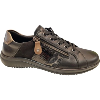 Afbeelding van Remonte Basket France Sneakers laag, Dames, Maat: 37, Noir Leer