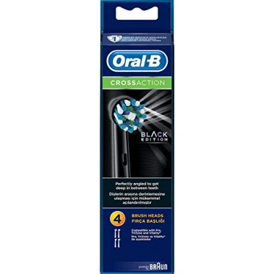 Afbeelding van Oral B CrossAction Zwart Opzetborstels 4 stuks