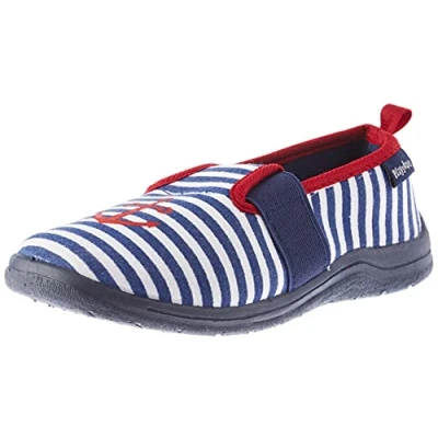 Afbeelding van Playshoes Maritieme pantoffels voor jongens, uniseks, kinderen, Blauw (marine/wit 171), maat 18/19,