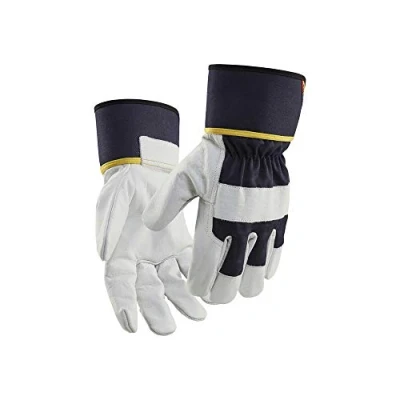 Afbeelding van Blaklader Werkhandschoen leer 2841 1462 Donkerblauw/Wit