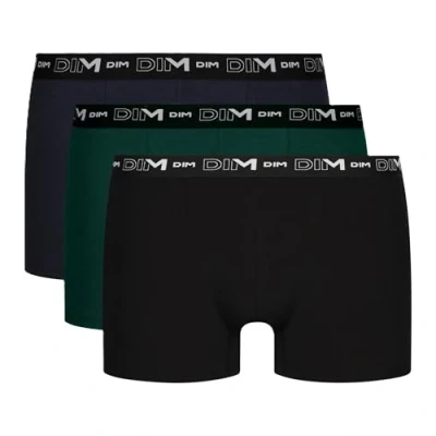Afbeelding van Dim short 3 pack coton stretch boxer black / dark grey