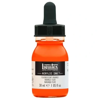 Image de Liquitex Professional Encre Acrylique Flacon Avec Pipette 30 ml Orange fluorescent