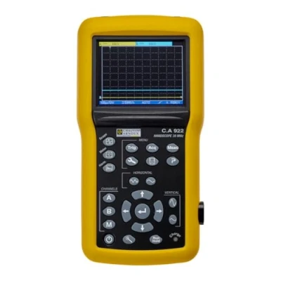 Afbeelding van Chauvin Arnoux C.A 922 Handoscilloscoop 20 MHz 2 kanaals GSa/s 2.5 kpts 9 Bit Handapparaat, Multimeterfuncties, Componententest 1 stuk(s)
