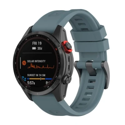 Afbeelding van Siliconen sportbandje Grijsblauw Garmin Fenix 7X / 6X 5X