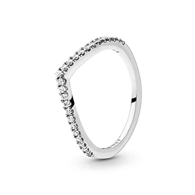 Afbeelding van PANDORA Fonkelende Desiderio ring van Sterling zilver met kleurloze zirkoniastenen, zilver, Zirkonia