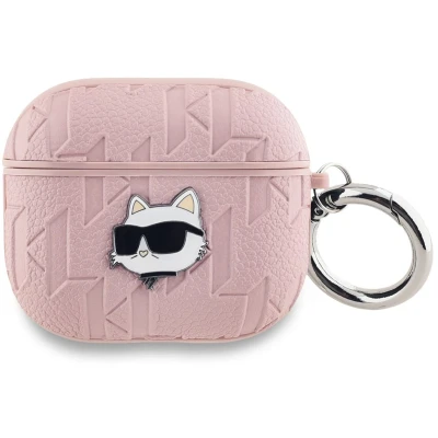 Afbeelding van Karl Lagerfeld Monogram Choupette Hoofdhoes voor AirPods 3 roze