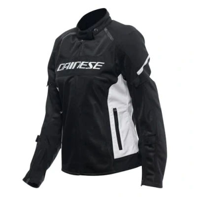 Afbeelding van DAINESE Air Frame 3 Tex Jacket Wmn, zomermotorjas met afneembare winddichte voering, dames, zwart/wit/wit, 48