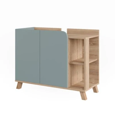 Afbeelding van Vicco KarenWastafelonderbouw 80 x 65 cm met 2 deuren Sonoma/blauw