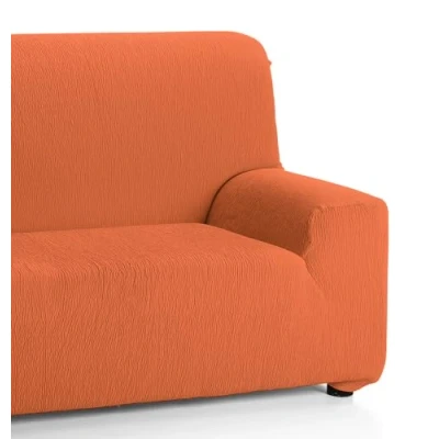 Image de Martina Home Emilia Housse élastique pour canapé 4 places, orange, de 220 à 260 cm large