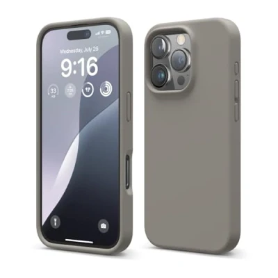 Afbeelding van elago Compatibel met iPhone 16 Pro hoesje, hoogwaardige vloeibare siliconen hoes, volledige beschermhoes, schokbestendig, slanke telefoonhoes