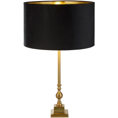 Afbeelding van Searchlight Whitby Tafellamp Ø 40 X 67 Cm Antiek Messing, Goud En Zwart
