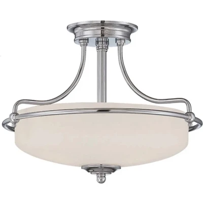 Afbeelding van Quoizel LED Plafondlamp Griffin 3X E27 Max 60W Dimbaar Polished Chrome