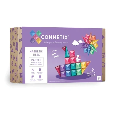Afbeelding van Connetix magnetische tegels startersset pastel 64st
