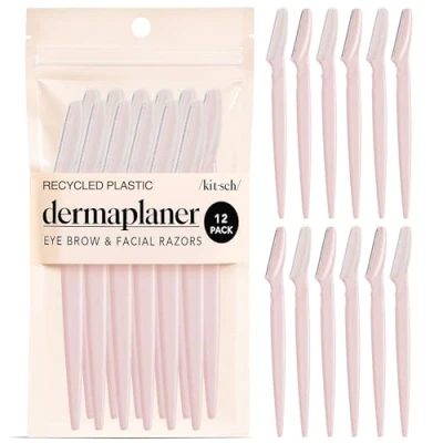 Afbeelding van Kitsch Dermaplaning Gezichtsmessen Wenkbrauwscheerapparaat en Gezichtsscheermessen voor vrouwen Gezichtsepilator Kit