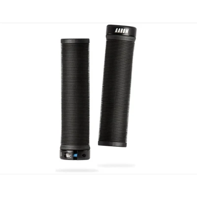 Afbeelding van MTB &amp; BMX fietshandvatten, sportieve stuurgrepen van antislip rubber, zwarte lock on handgrepen, voor mountainbike, stuntstep, e bike, fixie, dirtt, zwart