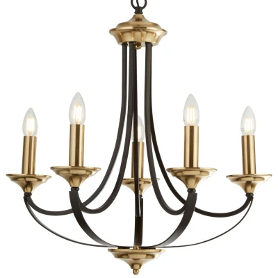 Afbeelding van Searchlight Belfry Luster Ø 58 X 150 Cm Brons En Bruin