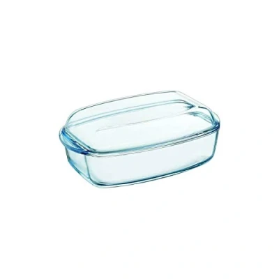 Image de Cocotte four rectangulaire en verre 6.5l transparent Pyrex 466a000/6343