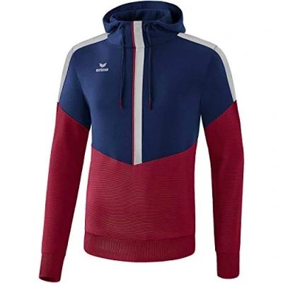 Afbeelding van Erima Squad sweatshirt met capuchon new navy/bordeaux/silver grey