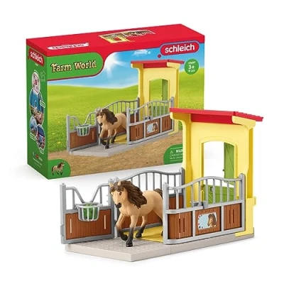 Afbeelding van Schleich farm world ponystal met ijslanderhengst
