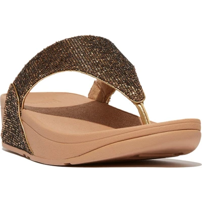 Afbeelding van Fitflop LULU TOE POST BALL Teensandalen, Dames, Maat: 36, Goud Schoenen