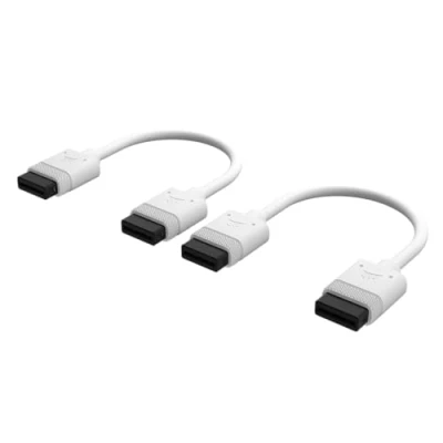 Afbeelding van Corsair iCUE LINK rechte kabel 2 x 100 mm wit
