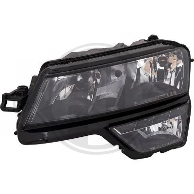 Afbeelding van DIEDERICHS 7870981 Koplampen Links H7/H1, PY24W, W5W, LED voor rechtsrijdend verkeer Met regelmotor LWR