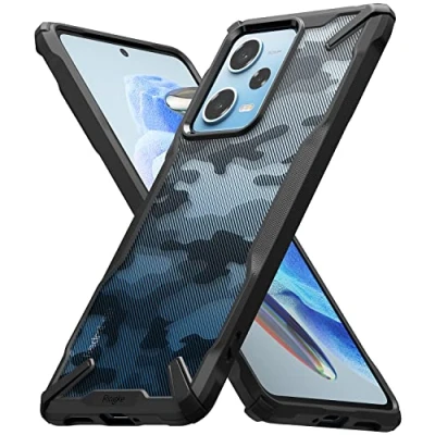Afbeelding van Ringke Compatibel met Xiaomi Redmi Note 12 Pro 5G / Poco X5 [Fusion X] schokbestendige bescherming krasbestendig zwart polycarbonaat solide harde TPU bumper camo