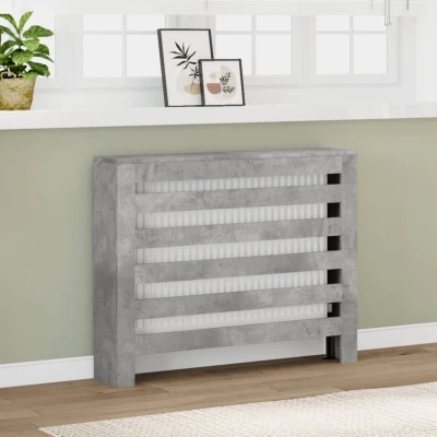 Afbeelding van Radiatorombouw 104x20x82 cm bewerkt hout betongrijs