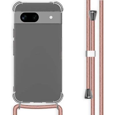 Afbeelding van iMoshion Hoesje Geschikt voor Google Pixel 8a met koord Backcover Rosé Goud
