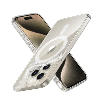 Afbeelding van ESR Beschermhoes voor iPhone 15 Pro, compatibel met MagSafe, bescherming in militaire kwaliteit, vergelingsbestendig, krasbestendige achterkant, magnetische telefoonhoes Pro