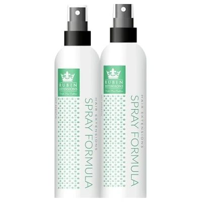 Afbeelding van Rubin Extensions 2 stuks verzorgingsspray voor haarverlengingen, geformuleerd met keratine pruiken en haarstukjes, 200 ml, gemaakt in