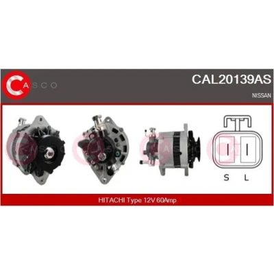 Afbeelding van CASCO CAL10504AS Dynamo / Alternator 12V 120A OPEL: Astra H Caravan, Zafira B, Hatchback