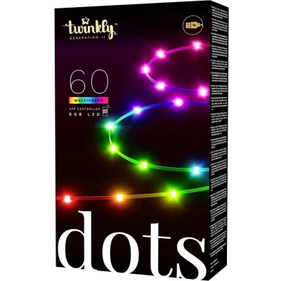 Afbeelding van Twinkly LED strip Dots 5 meter (Flexibel, 60 LEDs, IP20, RGB+Wit, Transparant)