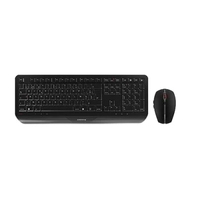 Image de CHERRY GENTIX DESKTOP Ensemble clavier et souris sans fil 2.4 GHz Belge noir