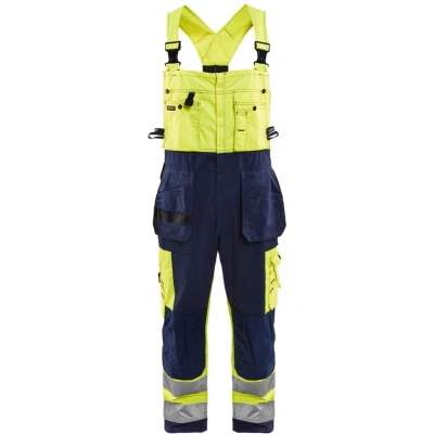Afbeelding van Blaklader Bretelbroek High Vis 2603 1860 Geel/Marineblauw C146